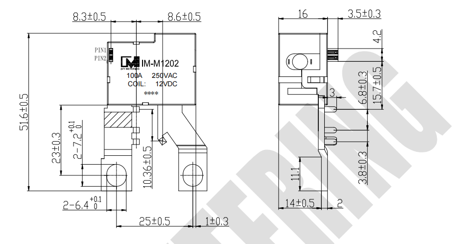 Индивидуальное 100A однофазное бистабильное реле двигателя