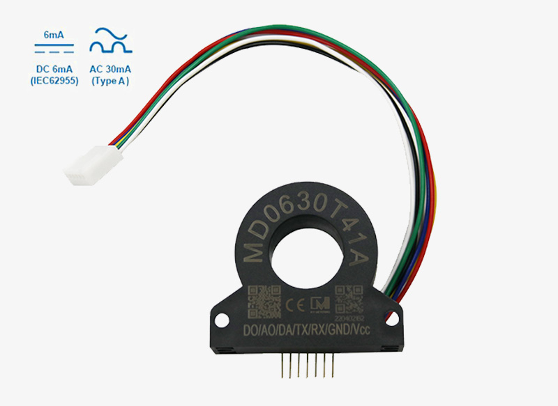 MD0630T41A Microampere AC/DC Detection Solar Inverter Leakage Current Sensor RCD Device with Alarm Output