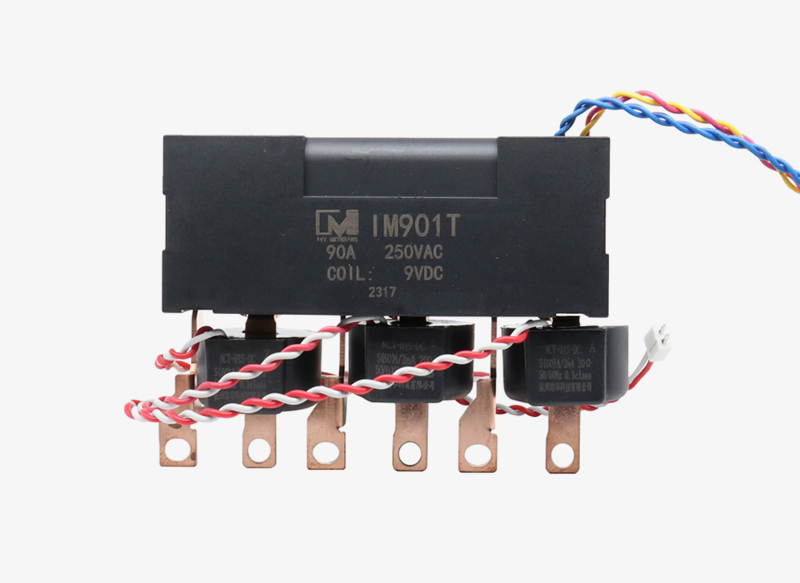 IM901T 90A Double Coil 9V 12VDC Load Disconnect 3 Phase Latching Relay Switch for Energy Meter